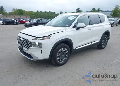 2023 Hyundai Santa Fe Hybrid Blue from USA, damaged, VIN 5NMS2DA18PH009010